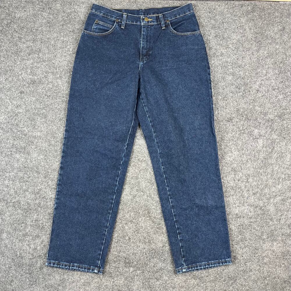 Wrangler Womens‎ Jeans 10x30 Dark Wash Straight Leg Cowboy Western Denim